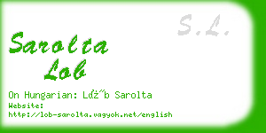 sarolta lob business card